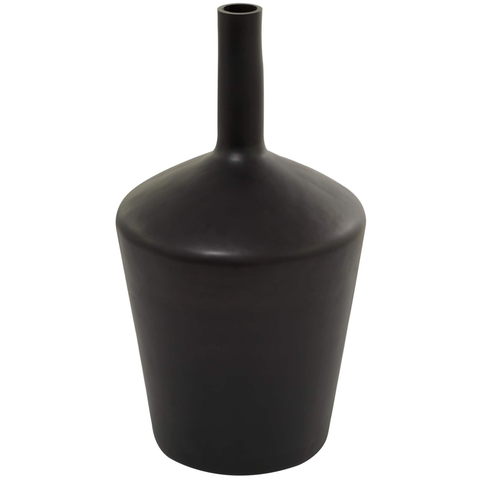 Black Glass Vase 12" x 12" x 22"